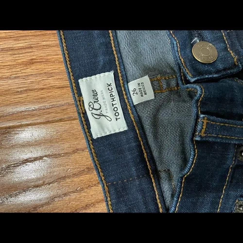 J.crew matchstick 8” rise skinny jeans size 26